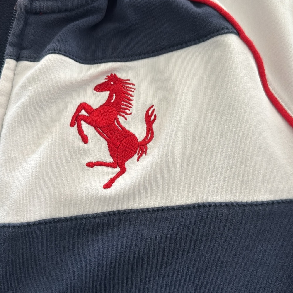 Men’s Ferrari Hoodie Zip with pockets sweatshirt L - Picture 2 of 7